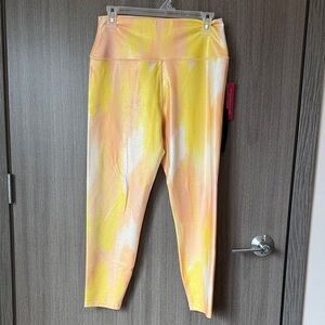 NWT Carbon38 Yellow and Orange Leggings- Crop length